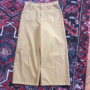 Cropped wide leg pants